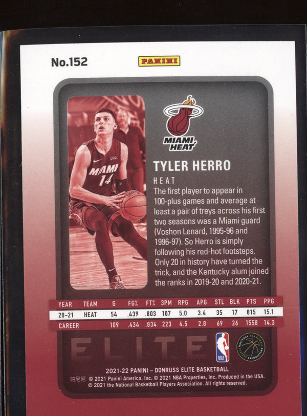 Tyler Herro 2021-22 Panini Donruss Elite Orange