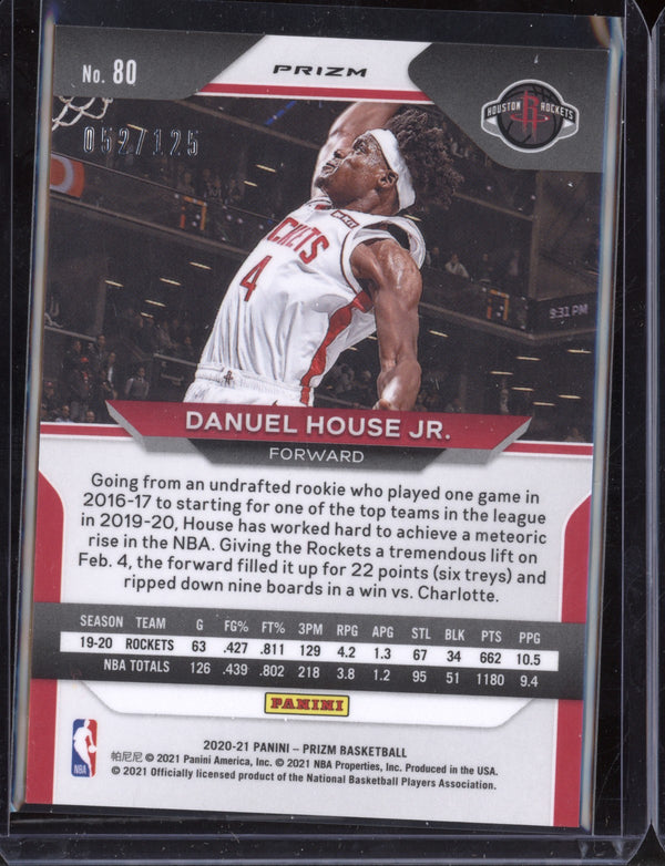 Danuel House JR. 2020 Panini Prizm Basketball Red Fast Break Prizm 52/125