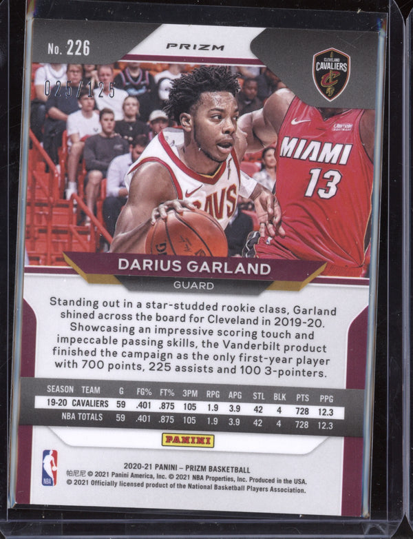 Darius Garland 2020 Panini Prizm Basketball Red Fast Break Prizm 25/125