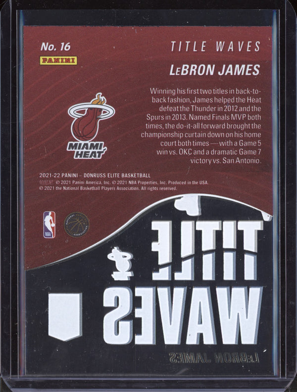 LeBron James 2021/22 Panini Donruss Elite Title Waves