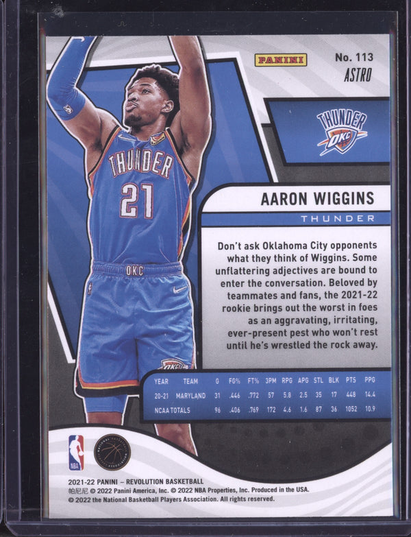 Aaron Wiggins 2021-22 Panini Revolution Astro RC