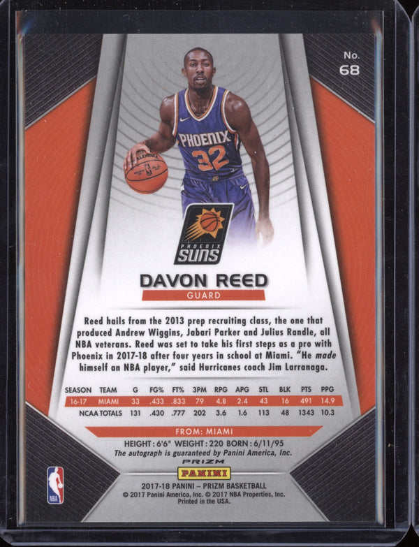 Davon Reed 2017-18 Panini Prizm Silver RC