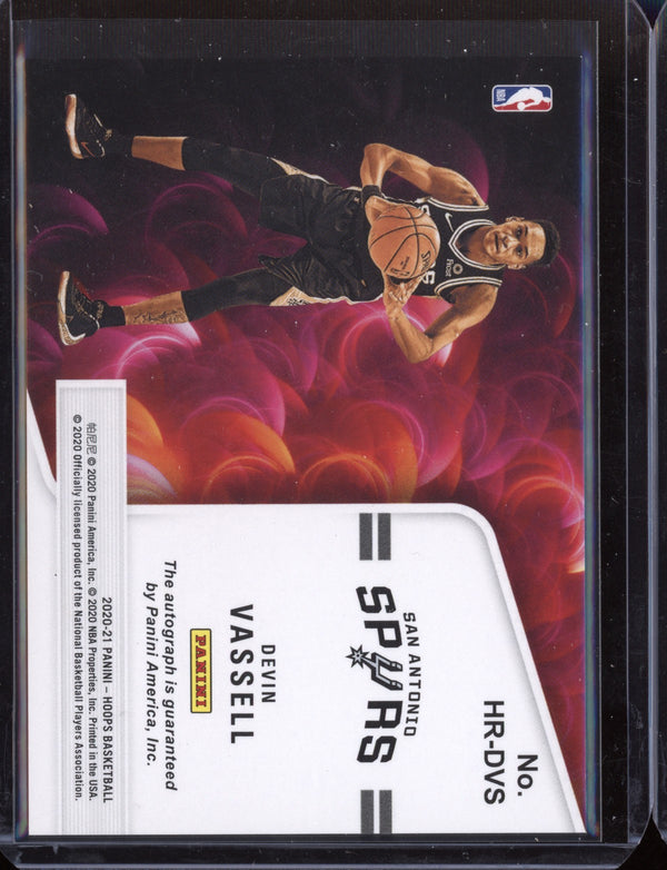 Devin Vassell 2020-21 Panini Hoops Hot Signatures Rookie RC