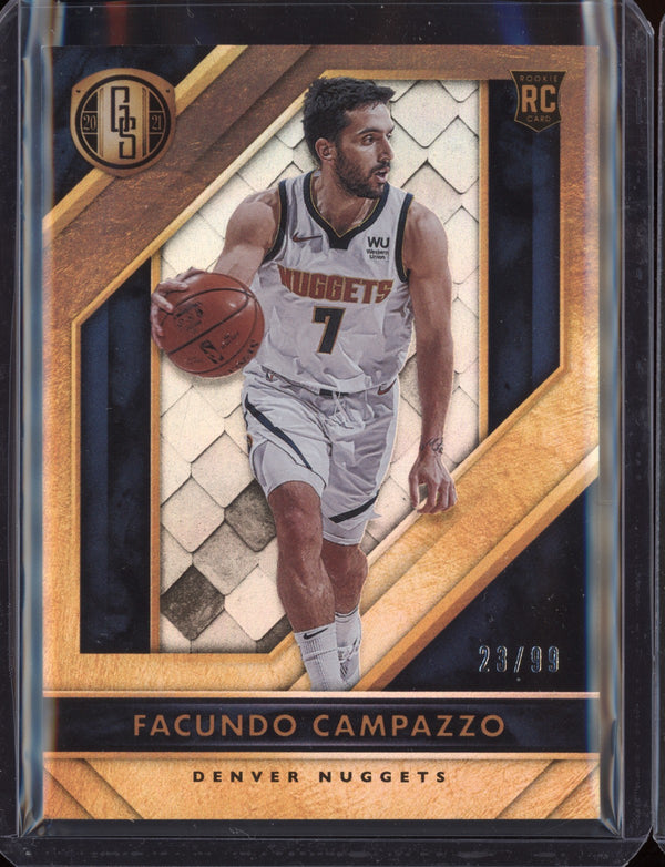 Facundo Campazzo 2020-21 Panini Chronicles Gold Standard RC 23/99