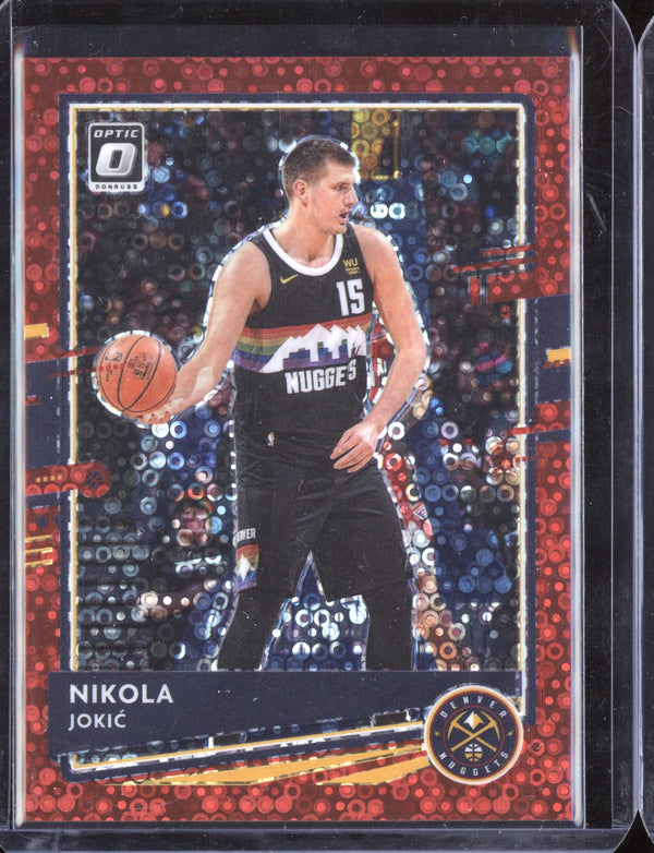 Nikola Jokic 2020-21 Panini Donruss Optic Fast Break Red  72/85