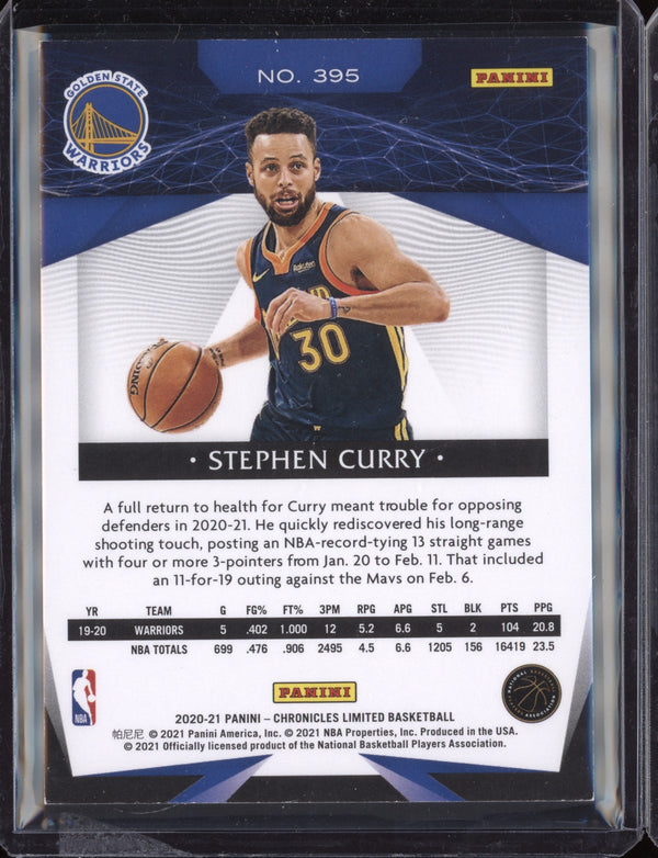 Stephen Curry 2020/21 Panini Chronicles Limited Red 58/75