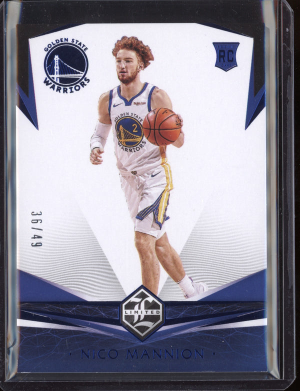 Nico Mannion 2020/21 Panini Chronicles Limited Blue RC 36/49