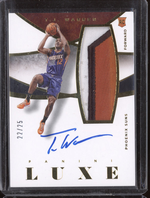 T.J. Warren 2014-15 Panini Luxe M-TJW Patch Auto Prime RC 22/25