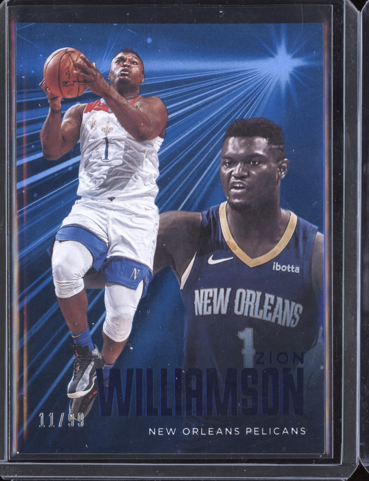 Zion Williamson 2020/21 Panini Chronicles Essentials Blue 11/99