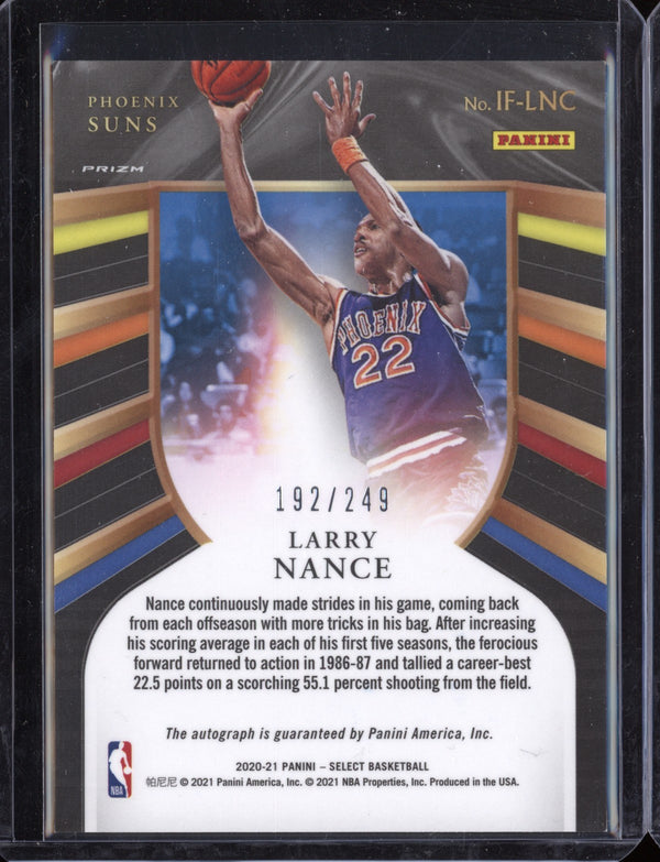 Larry Nance 2020-21 Panini Select Silver In Flight Auto 192/249