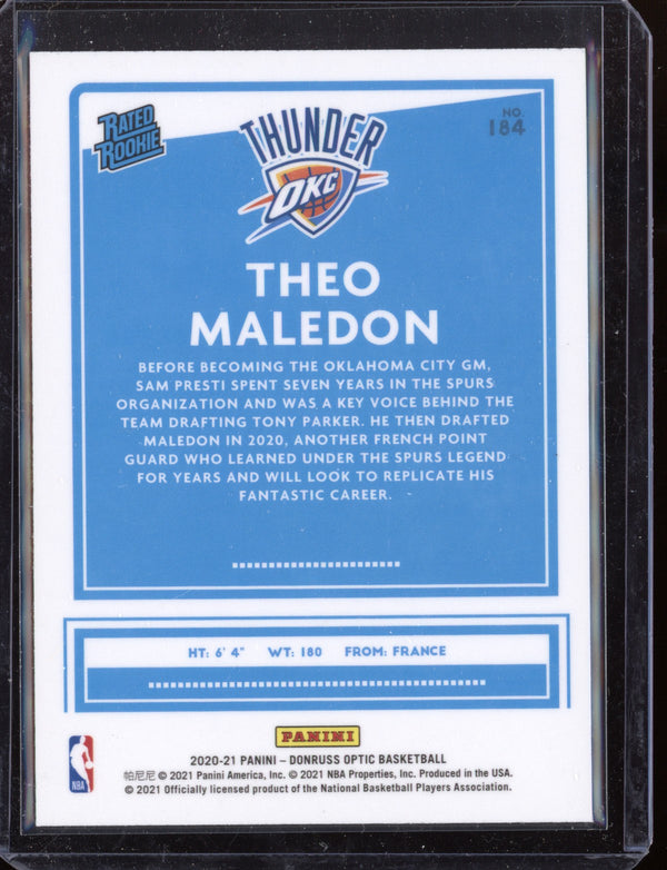 Theo Maledon 2020-21 Panini Optic RC