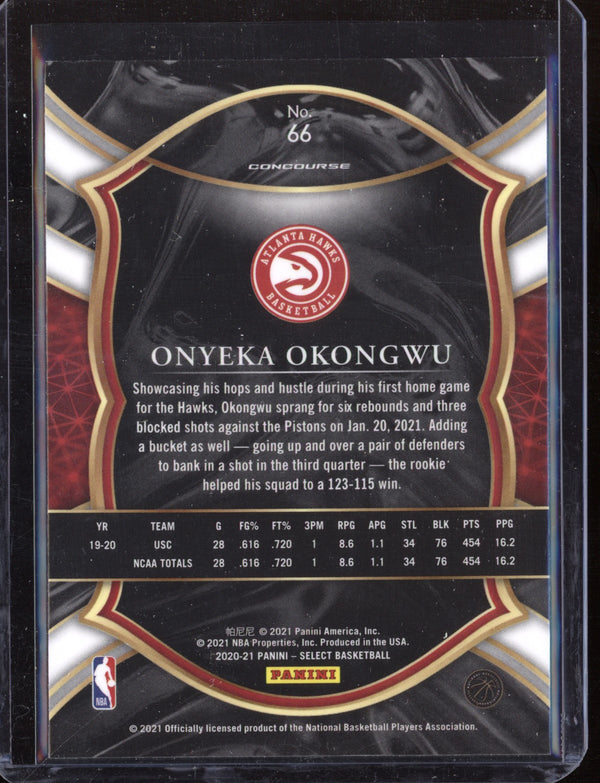 Onyeka Okongwu 2020-21 Panini Select Concourse RC