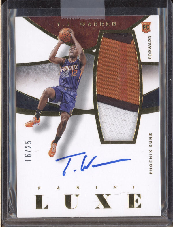 T.J. Warren 2014-15 Panini Luxe M-TJW Patch Auto Prime RC 16/25