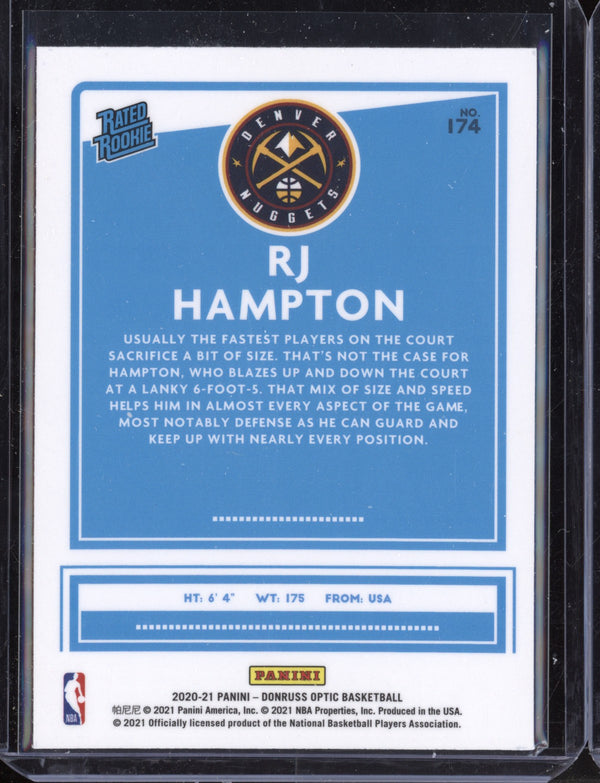 RJ Hampton 2020-21 Panini Optic RC