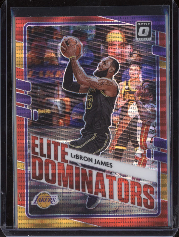 LeBron James 2020/21 Panini Optic Elite Dominators Red Pulsar