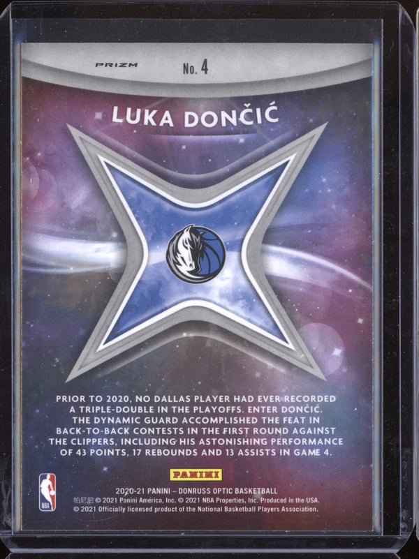 Luka Doncic 2020/21 Panini Optic Star Gazing Red Pulsar