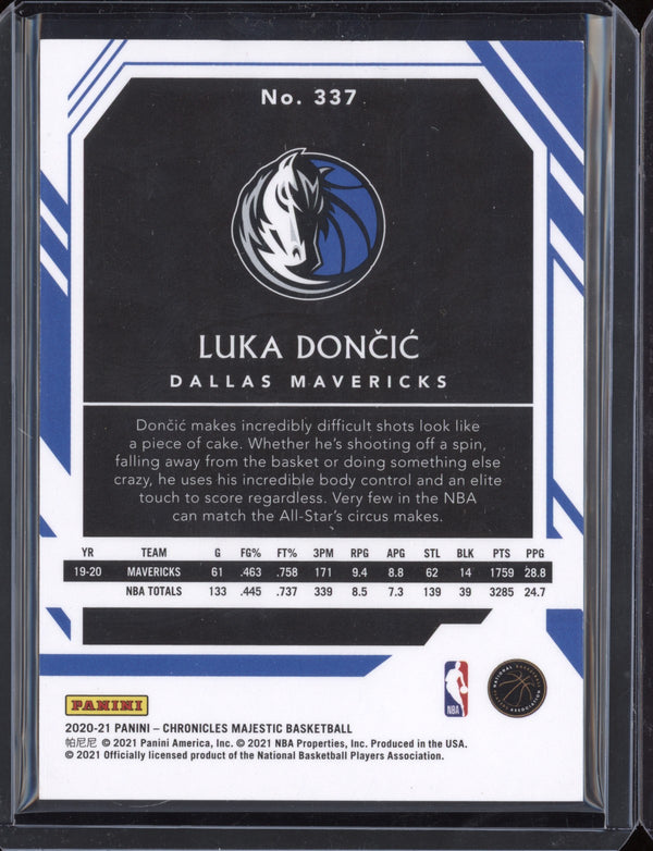 Luka Doncic 2020/21 Panini Chronicles Majestic Blue 64/99