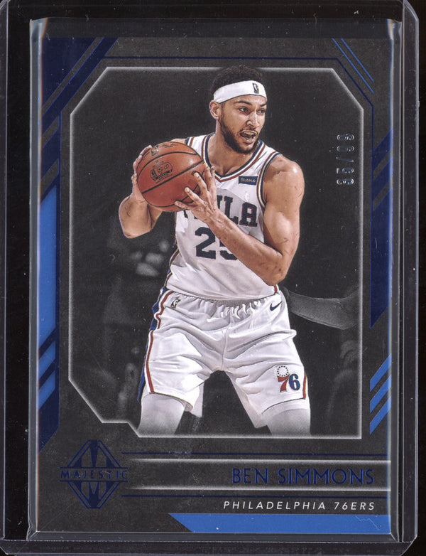 Ben Simmons 2020/21 Panini Chronicles Majestic Blue 35/99