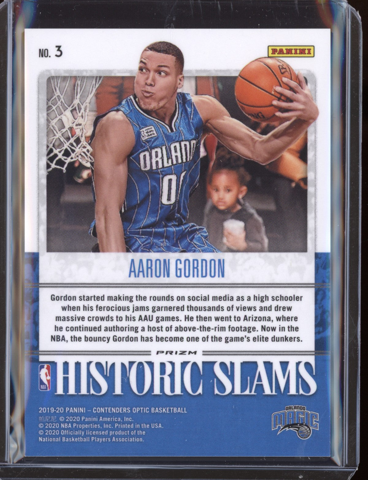 Aaron Gordon 2019-20 Panini Contenders Optic Historic Slams