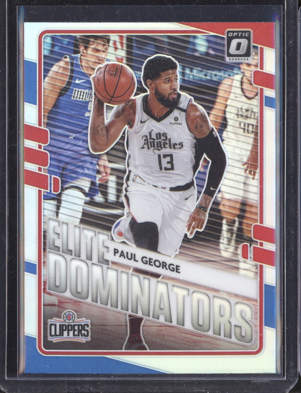 Paul George 2020-21 Panini Optic Elite Dominators Holo