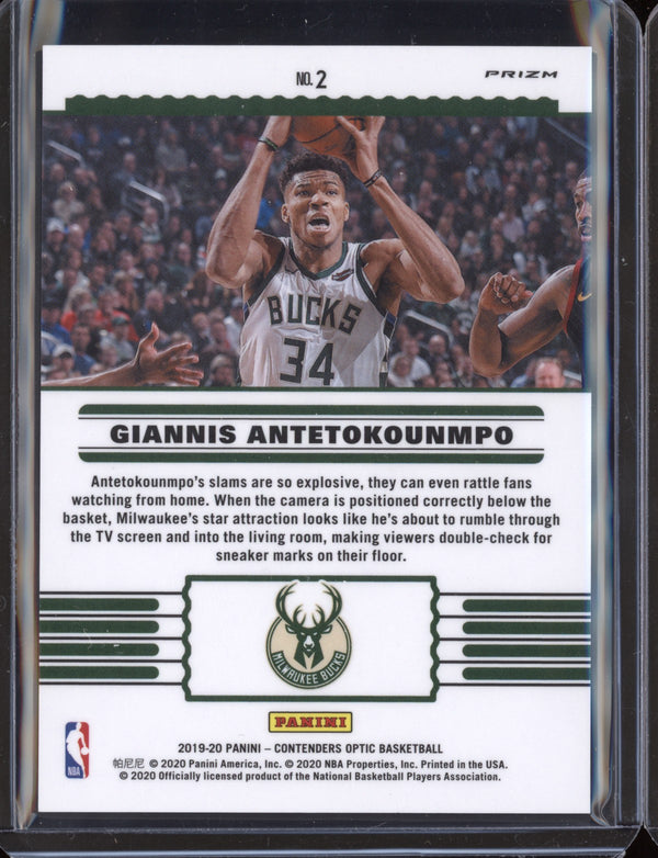 Giannis Antetokounmpo 2019-20 Panini Contenders Optic Front-Row Seat