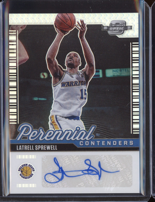 Latrell Sprewell 2020-21 Panini Contenders Optic Perennial Contenders Auto 33/99