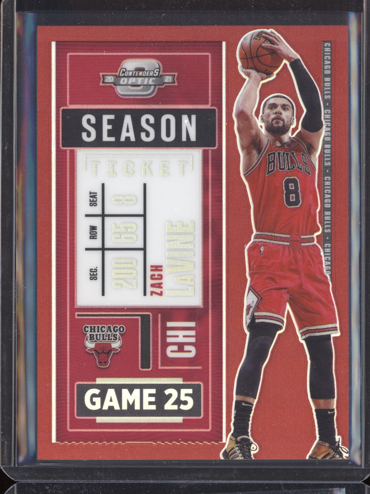 Zach Lavine 2020/21 Panini Contenders Optic Red