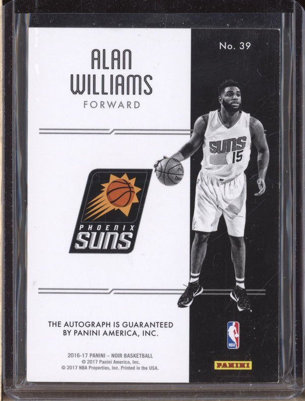 Alan Williams 2016/17 Panini Noir 39 Auto Noir Color Gold 19/25