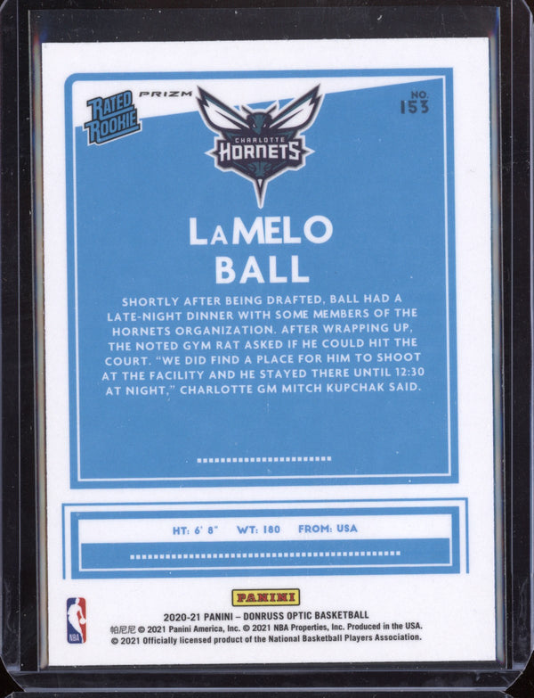 LaMelo Ball 2020-21 Panini Optic Purple Holo RC