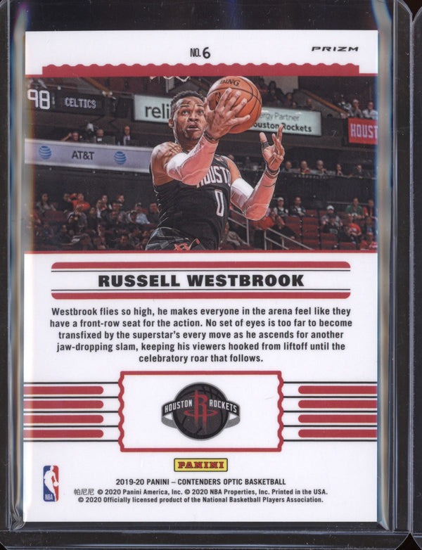 Russell Westbrook 2019-20 Panini Contenders Optic Front-Row Seat