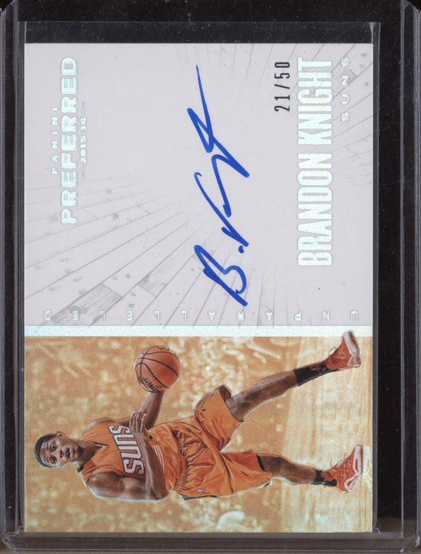 Brandon Knight 2015-16 Panini Preferred 217 Unparalleled Autographs 21/50