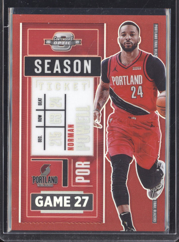 Norman Powell 2020/21 Panini Contenders Optic Red