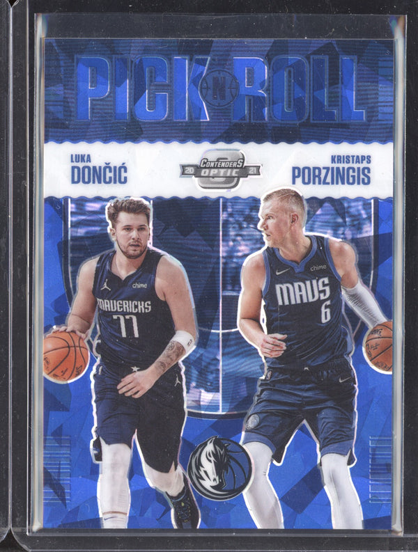 Luka Doncic  2020/21 Panini Contenders Optic Pick N Roll Blue Cracked Ice