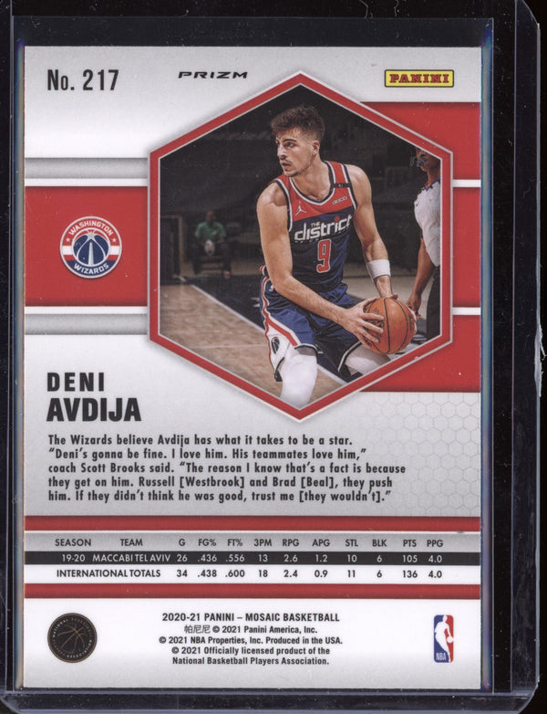 Deni Avdija 2020-21 Panini Mosaic Red Mosaic RC