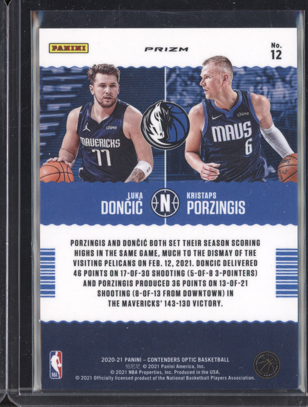 Luka Doncic  2020/21 Panini Contenders Optic Pick N Roll Blue Cracked Ice