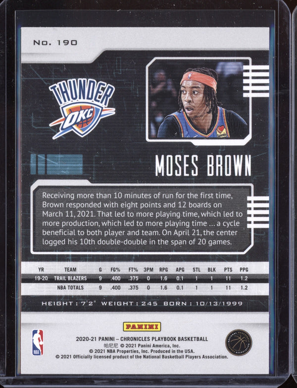 Miles Brown 2020-21 Panini Chronicles Playbook RC