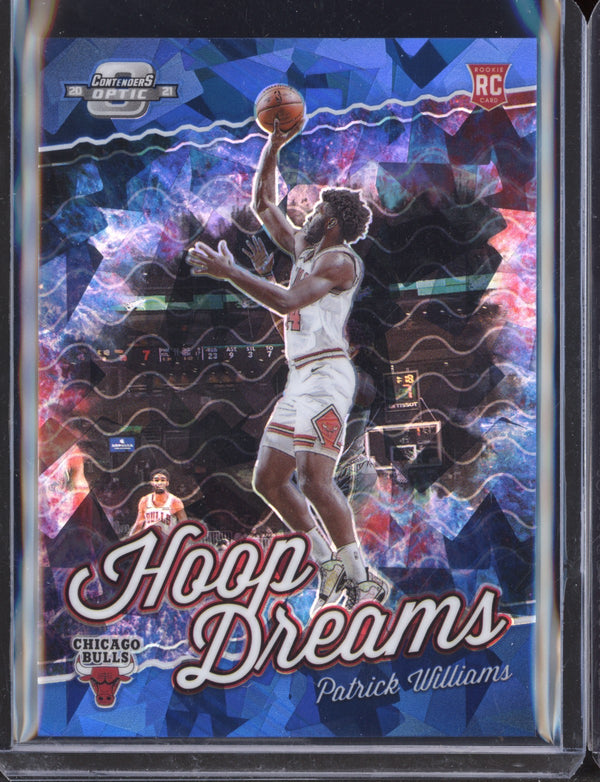 Patrick Williams 2020-21 Panini Contenders Optic Hoop Dreams Blue Cracked Ice RC