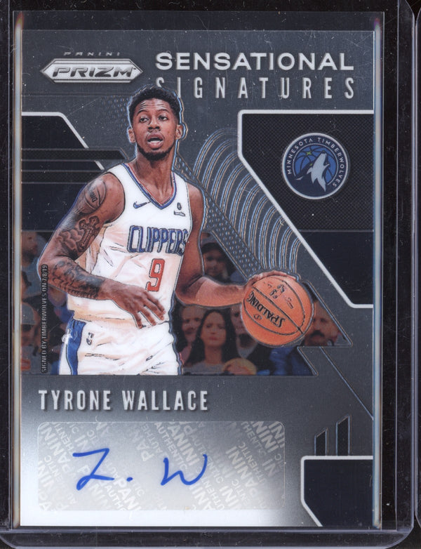 Tyrone Wallace 2019-20 Panini Prizm Sensational Signatures