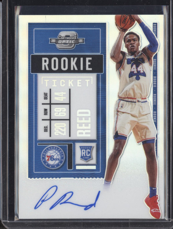 Paul Reed 2020/21 Panini Contenders Optic Rookie Ticket Variation Auto RC