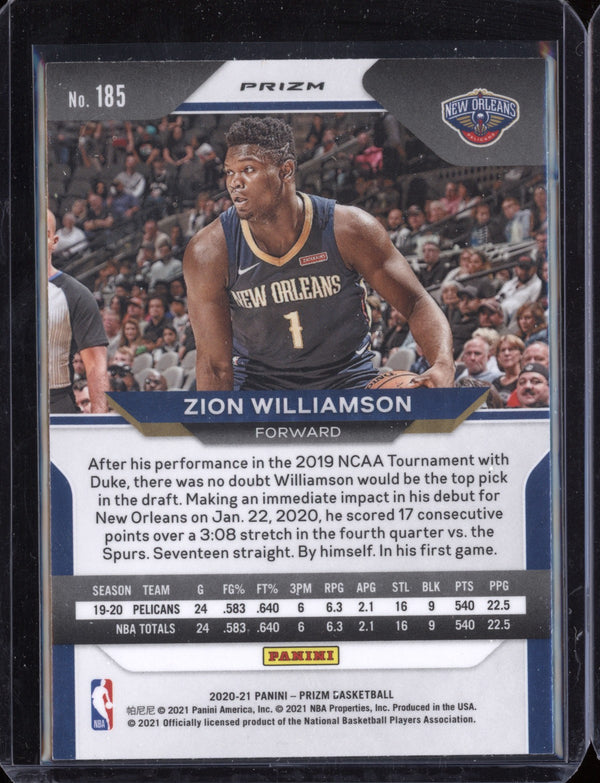 Zion Williamson 2020-21 Panini Prizm Hyper