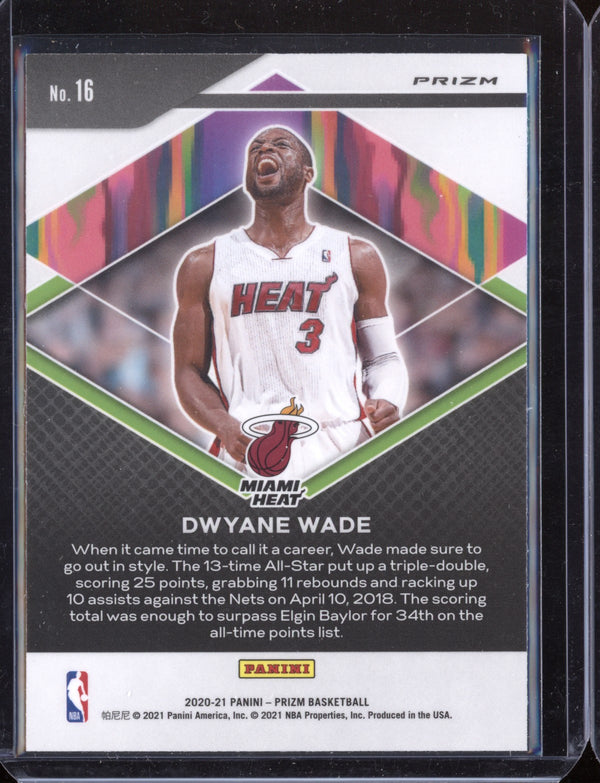 Dwayne Wade 2020-21 Panini Prizm Fearless SIlver