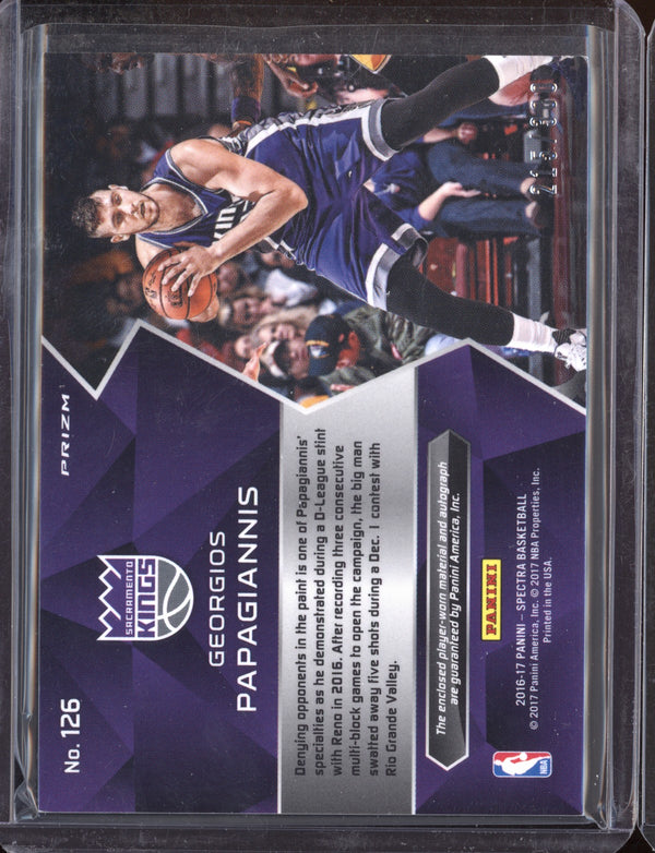 Georgios Papagiannis 2016-17 Panini Spectra Rookie Patch Auto RC