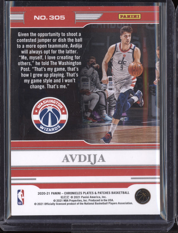 Deni Avdija 2020/21 Panini Chronicles Plates and Patches Red RC 60/149