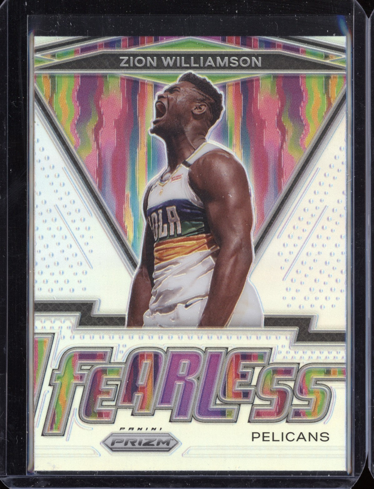 Zion Williamson 2020-21 Panini Prizm Fearless Silver