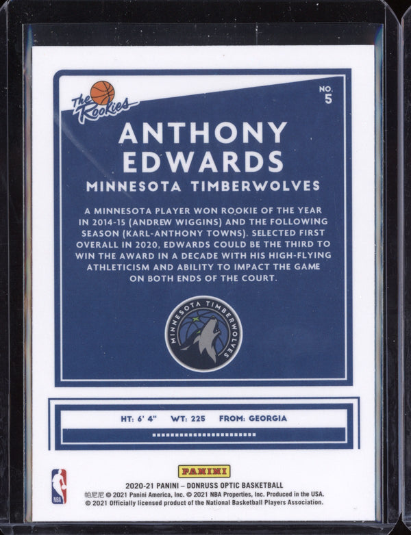 Anthony Edwards 2020-21 Panini Optic The Rokies  RC