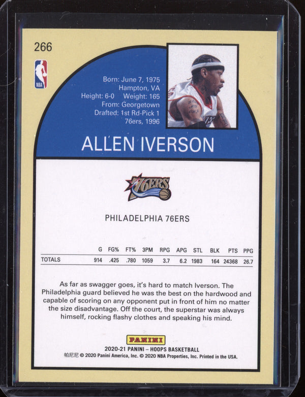 Allen Iverson 2020-21 Panini Hoops Tribute