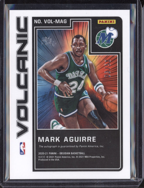 Mark Aguirre 2020-21 Panini Obsidian Volcanic Signatures Orange 23/50