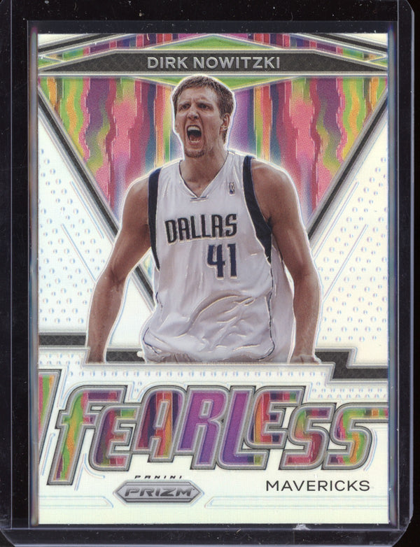 Dirk Nowitzki 2020-21 Panini Prizm Fearless Silver