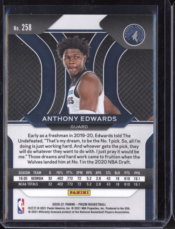 Anthony Edwards 2020-21 Panini Prizm RC