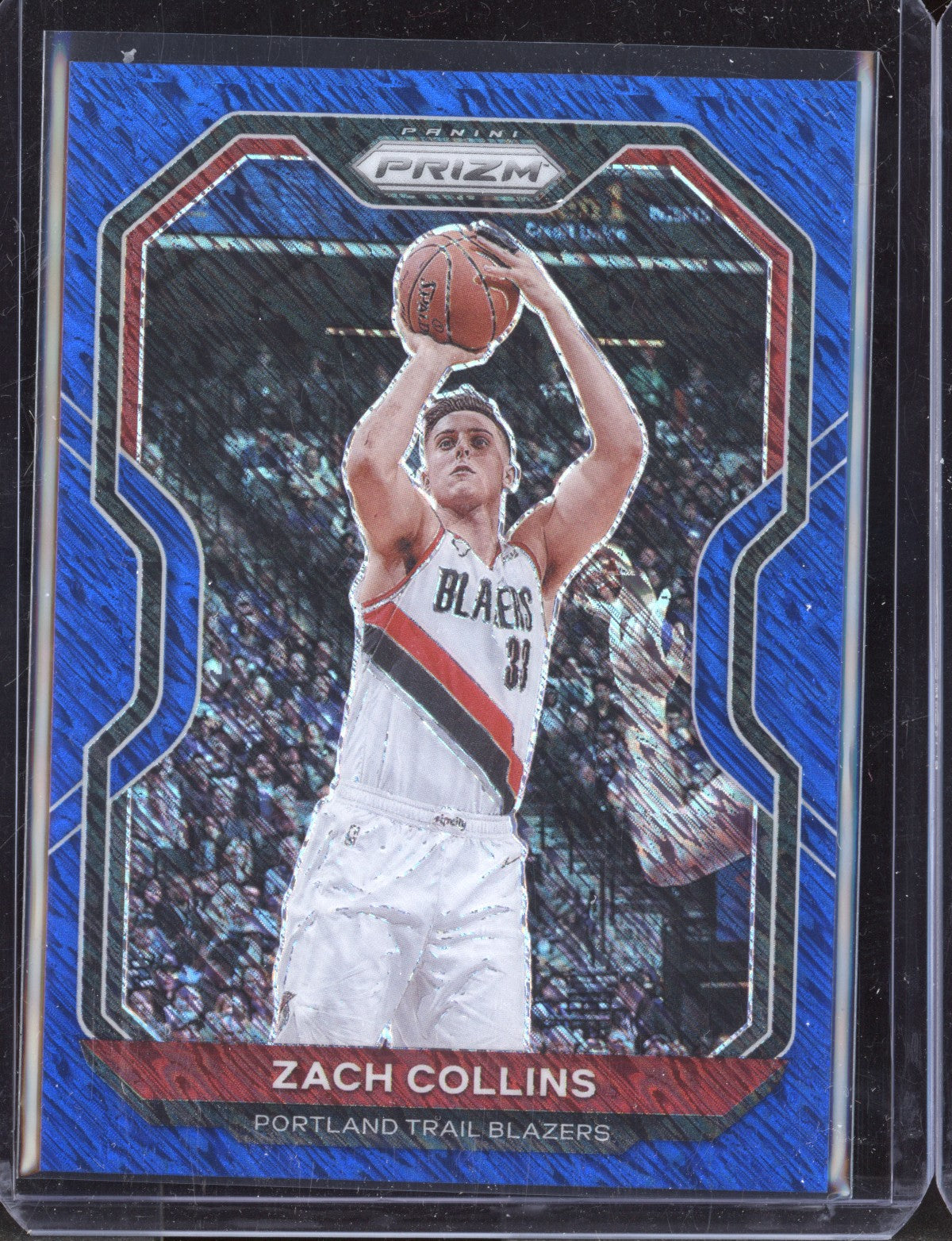 Zach Collins 2020-21 Panini Prizm Blue Shimmer 25/35